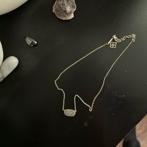 Kendra Scott Elisa Gold Pendant Necklace in Platinum Drusy